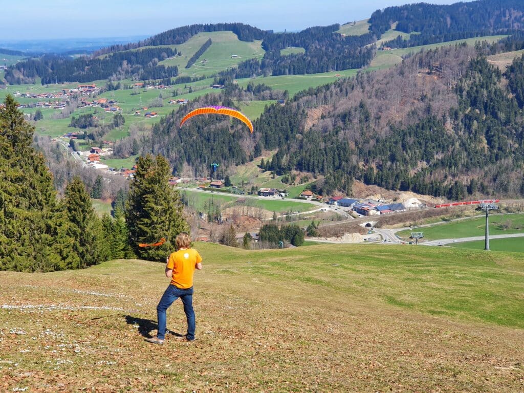 Hündle Gleitschirmfliegen Fluglehrer Startplatz Nord