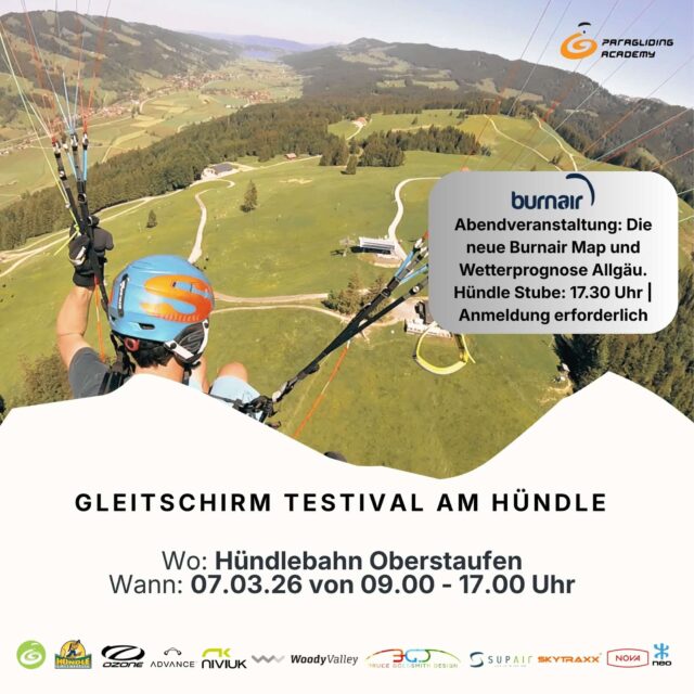 Gleitschirm Testival Hündle mit Vortrag